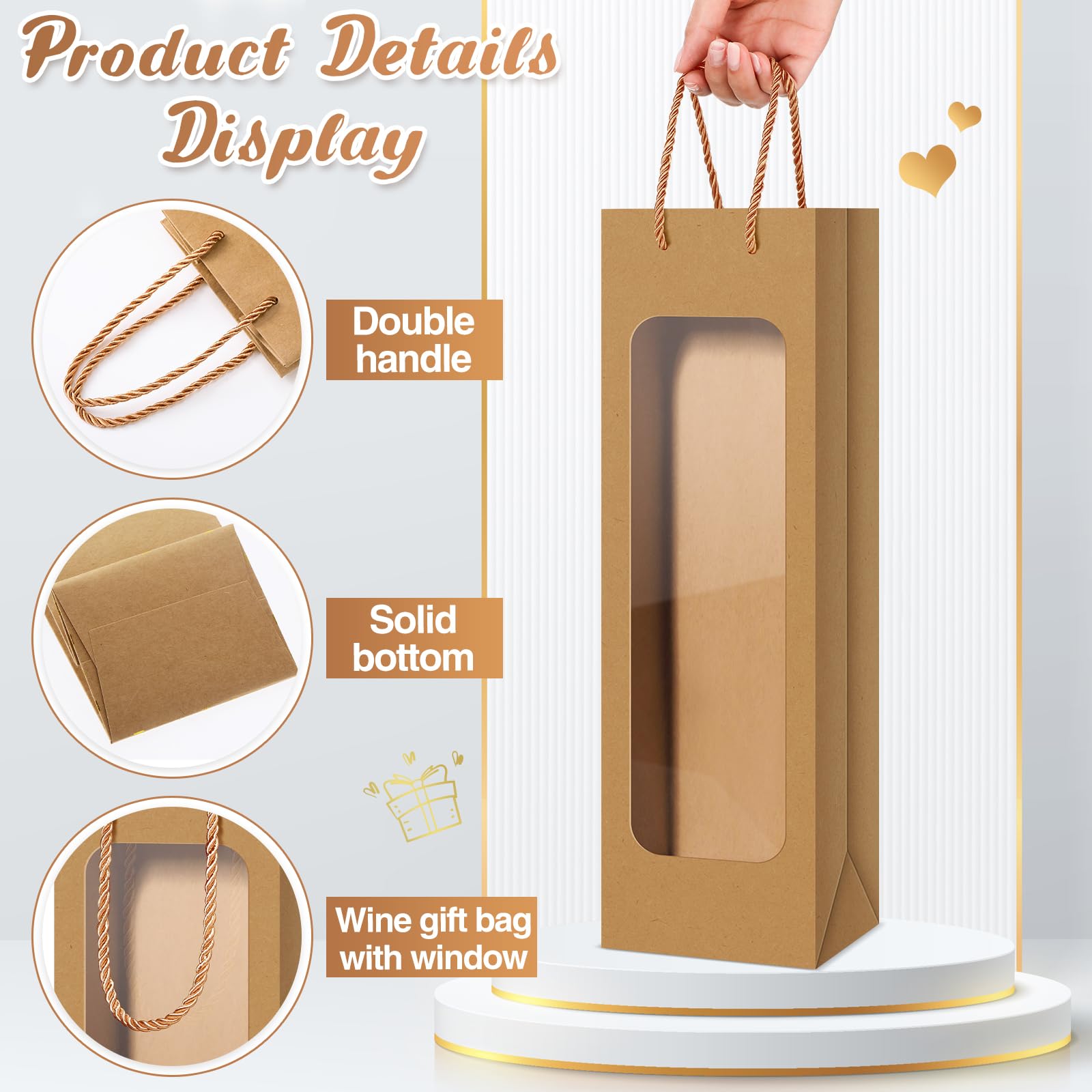 Tioncy 24-pcs brown gift bags ideal for bulk party favors and gifts