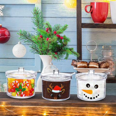 Tioncy 6.8 oz clear acrylic sugar bowl for home or cafe use