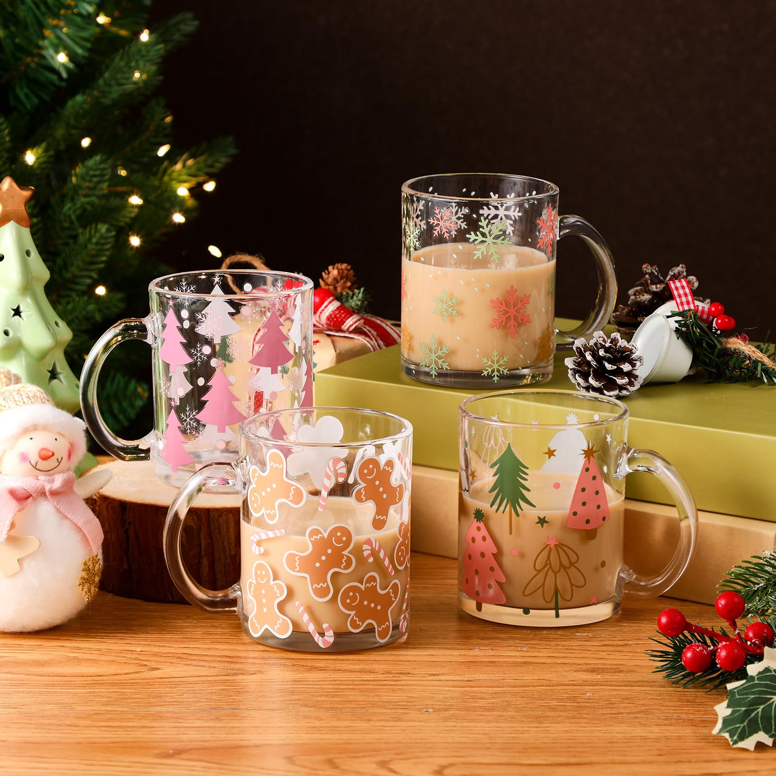 Tioncy gingerbread design mug ideal for seasonal tea or hot chocolate