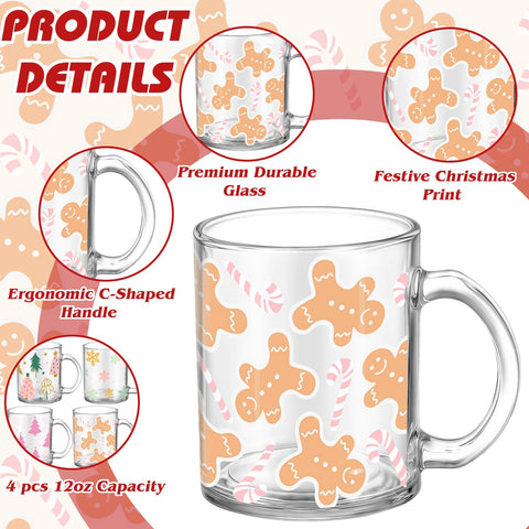 Tioncy snowflakes design mug perfect for holiday gatherings