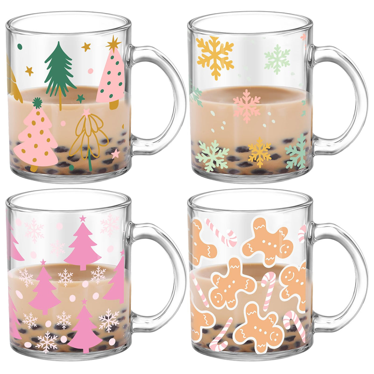 Tioncy Christmas mug with tree design for festive coffee moments