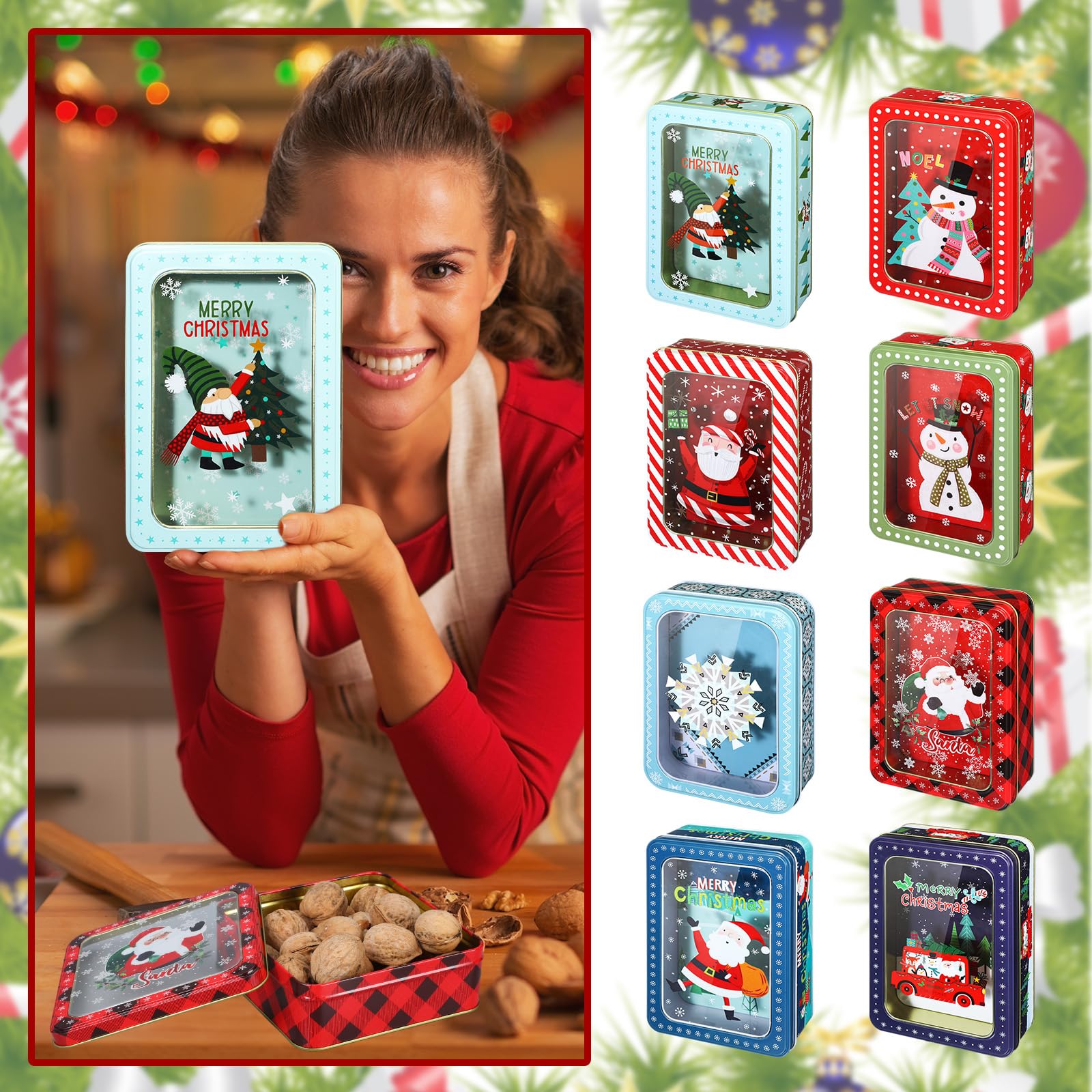 Tioncy clear lid tin offers visible contents for quick selection