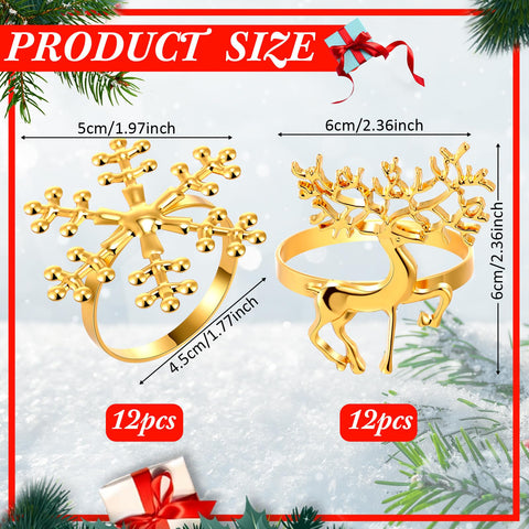 Tioncy snowflake napkin ring adds elegant sparkle to meals.
