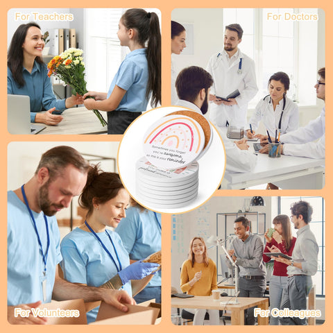 Tioncy coaster in use with cup demonstrates moisture absorption and surface protection.