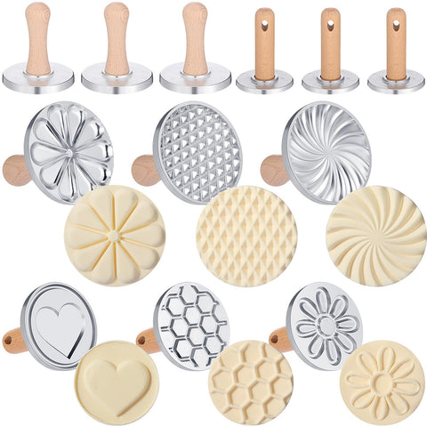 Tioncy cookie stamps in 6 styles create intricate patterns for stunning cookies