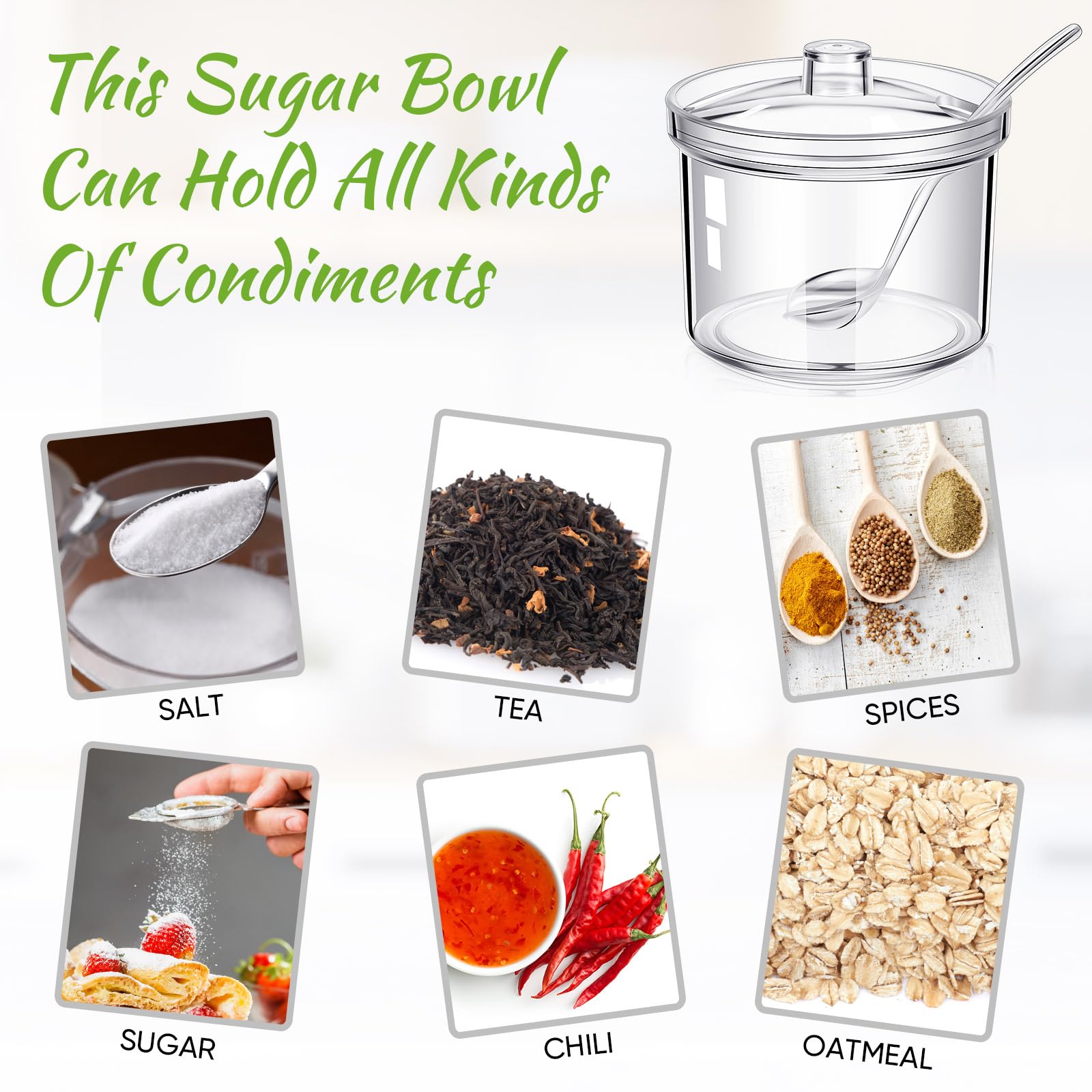 Tioncy durable acrylic condiment containers resist chipping for reuse