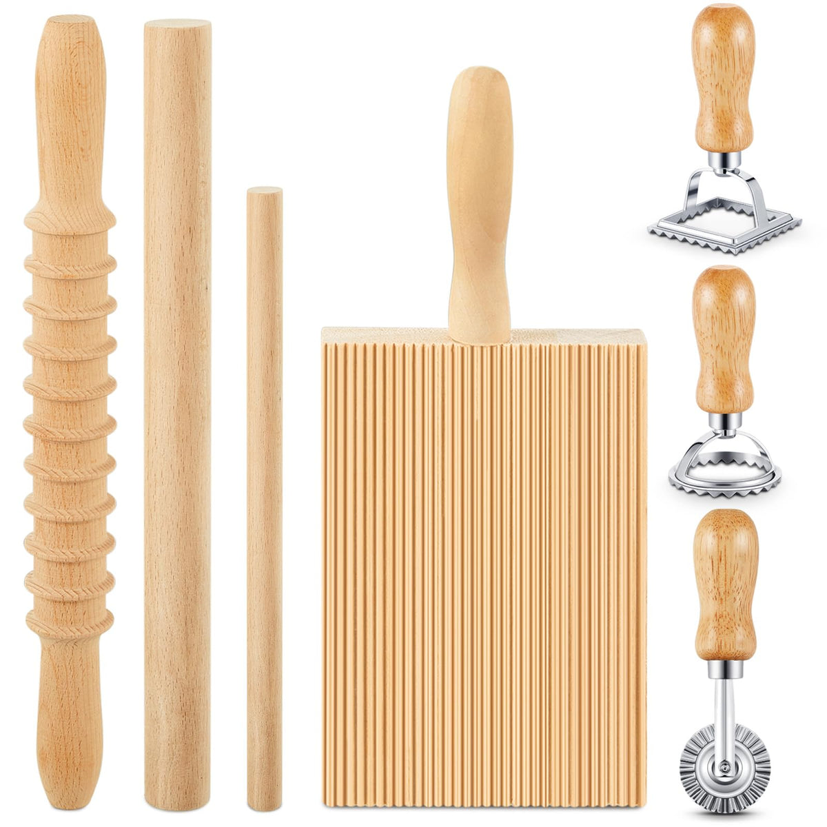 Tioncy gnocchi board wood for authentic at-home pasta shaping