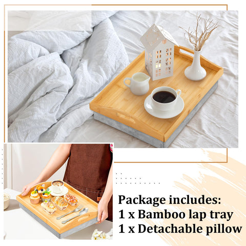 Tioncy lap tray pillow close-up showing soft sponge for knee comfort.