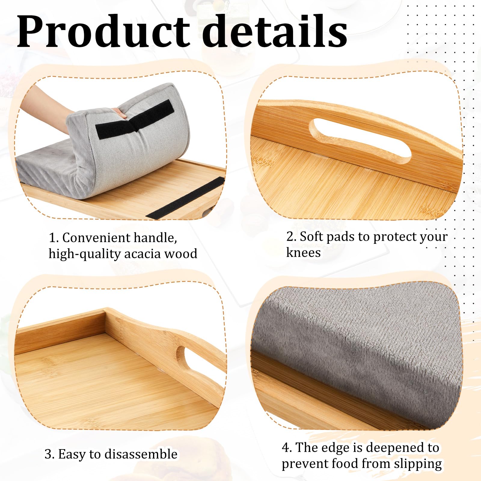 Tioncy lap tray in sofa setting ideal for lounging and study.