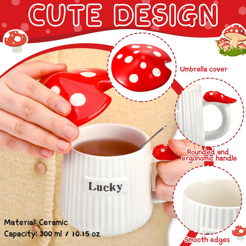 Tioncy mushroom cosmetic bag, durable polyester for organized essentials.