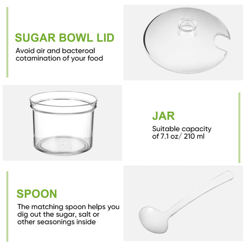 Tioncy sugar bowls with tag sheets help label contents