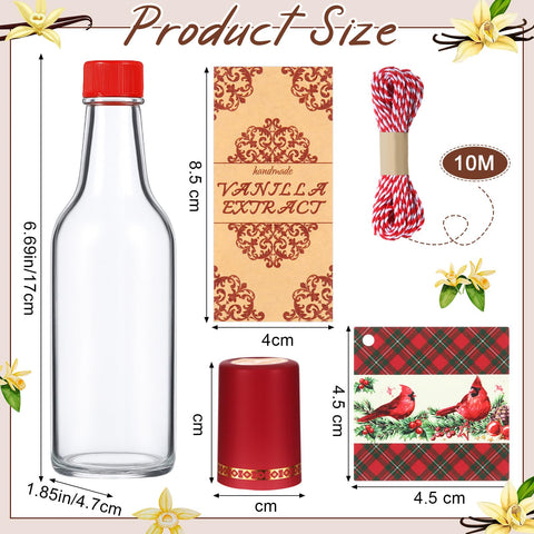 Tioncy cap shrink band on vanilla bottles for secure storage