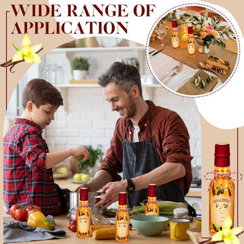 Tioncy vanilla bottle with rope wrap ready for gifting and display.