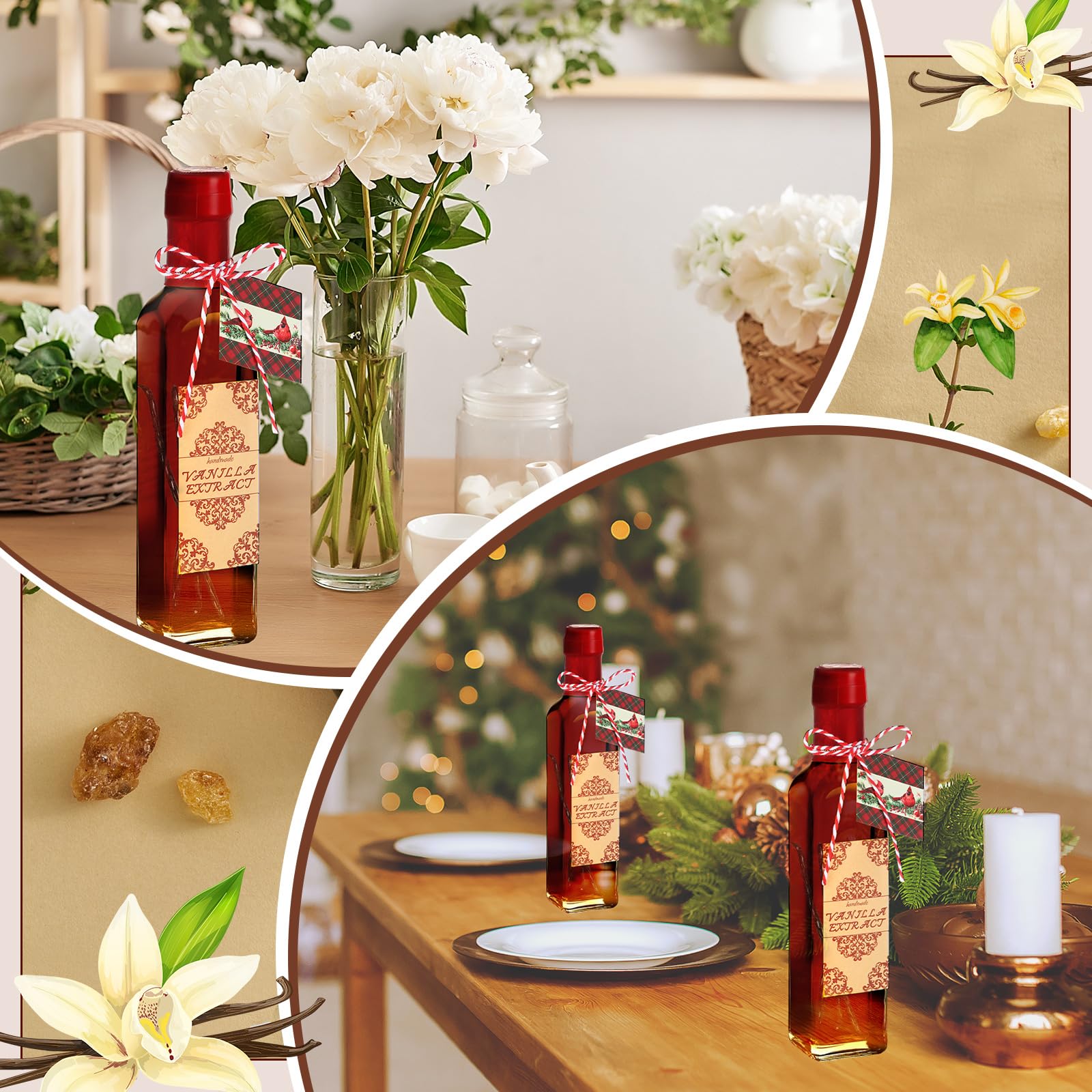 Tioncy glass vanilla bottle highlights a transparent design for easy content checks.