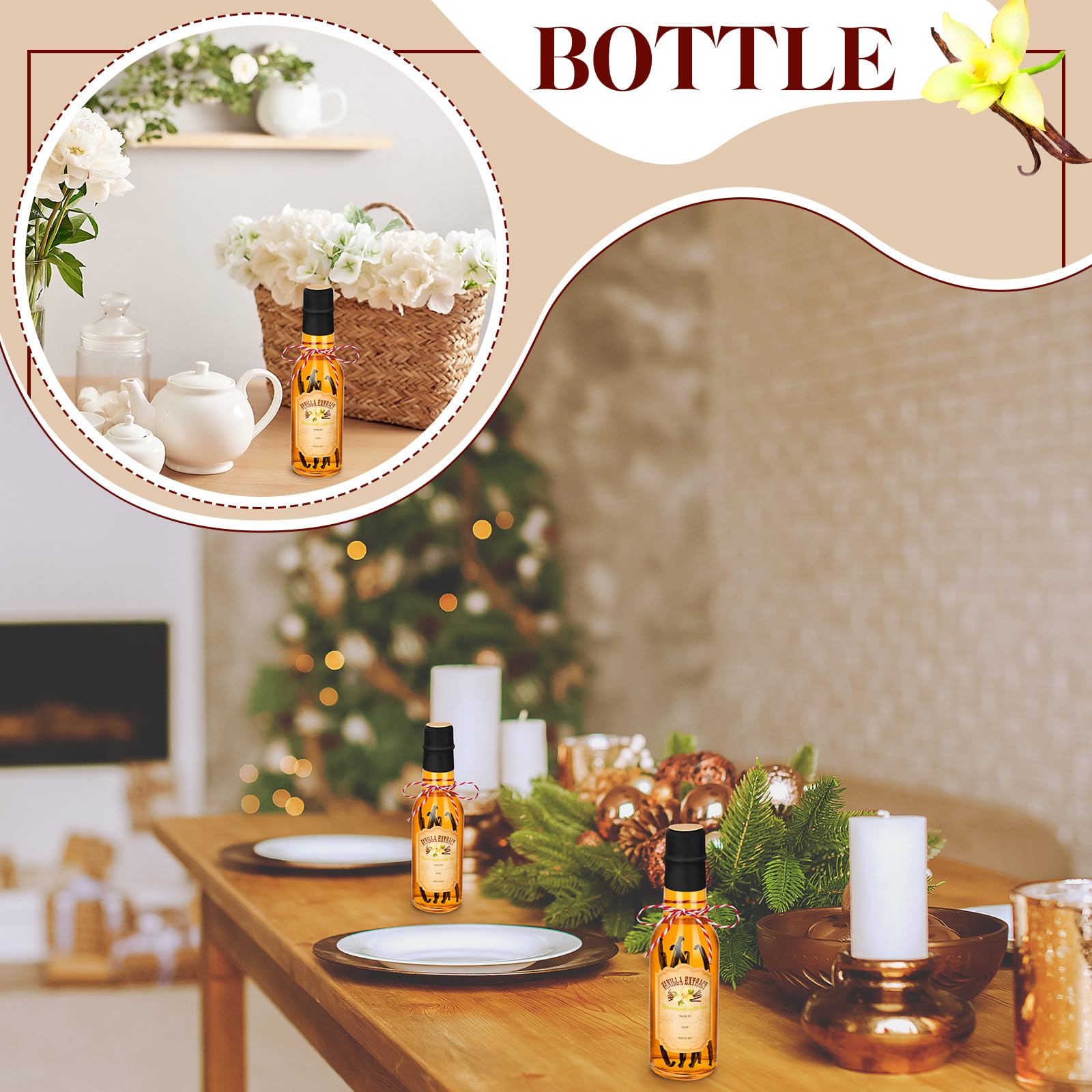 Tioncy versatile bottles suitable for oils, vinegars, syrups and extracts