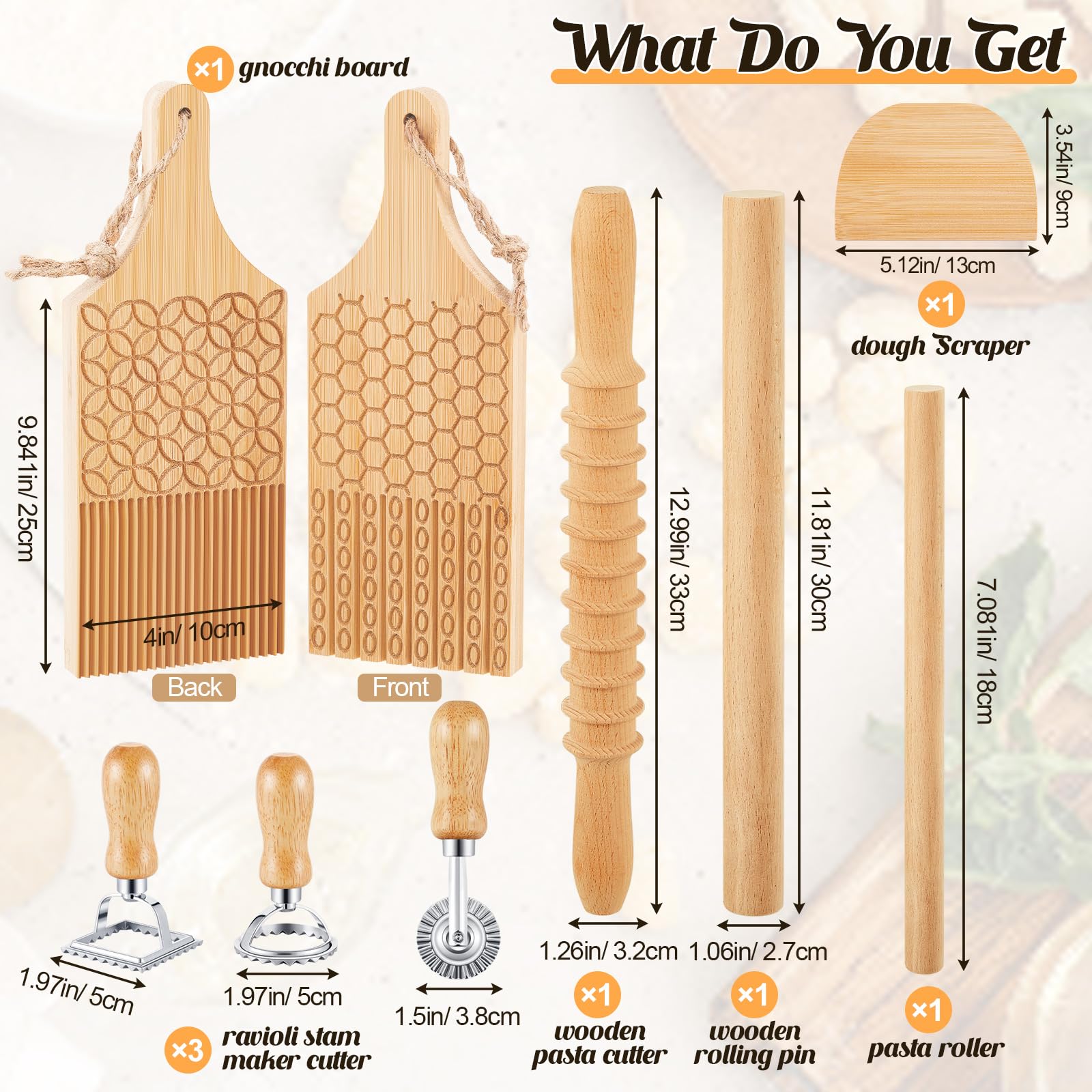 Tioncy wooden pasta cutter delivers clean, precise cuts for fresh pasta.