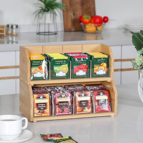 Natural bamboo finish of the TIOPGHAD container complements modern kitchens.