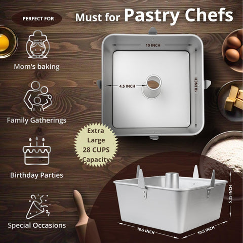 TiParthenos angel food pan with removable bottom for smooth release