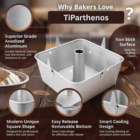 TiParthenos square tube center-tube design promotes even heat