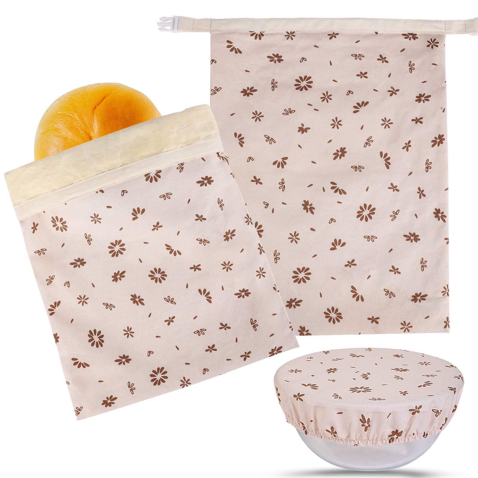 Tirphy 3-pack bread bags setup demonstrates organized, eco-friendly bread storage.