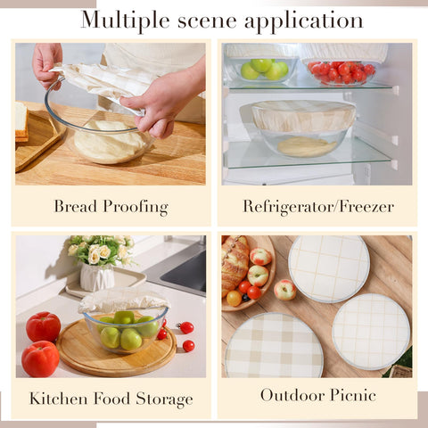 Tirphy bread proofing bowl cover demonstrates versatile kitchen coverage