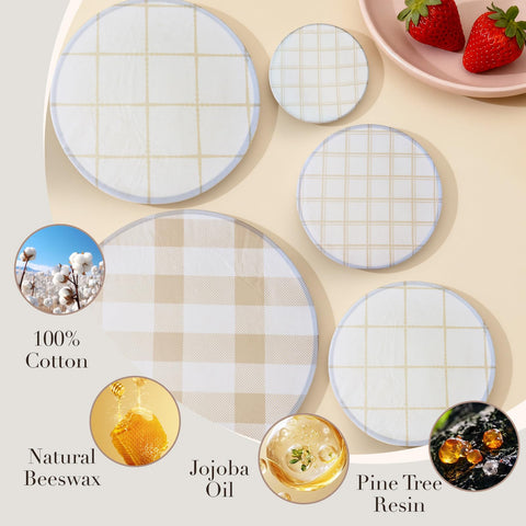 Tirphy elastic-fit bowl cover stretches securely over different bowls