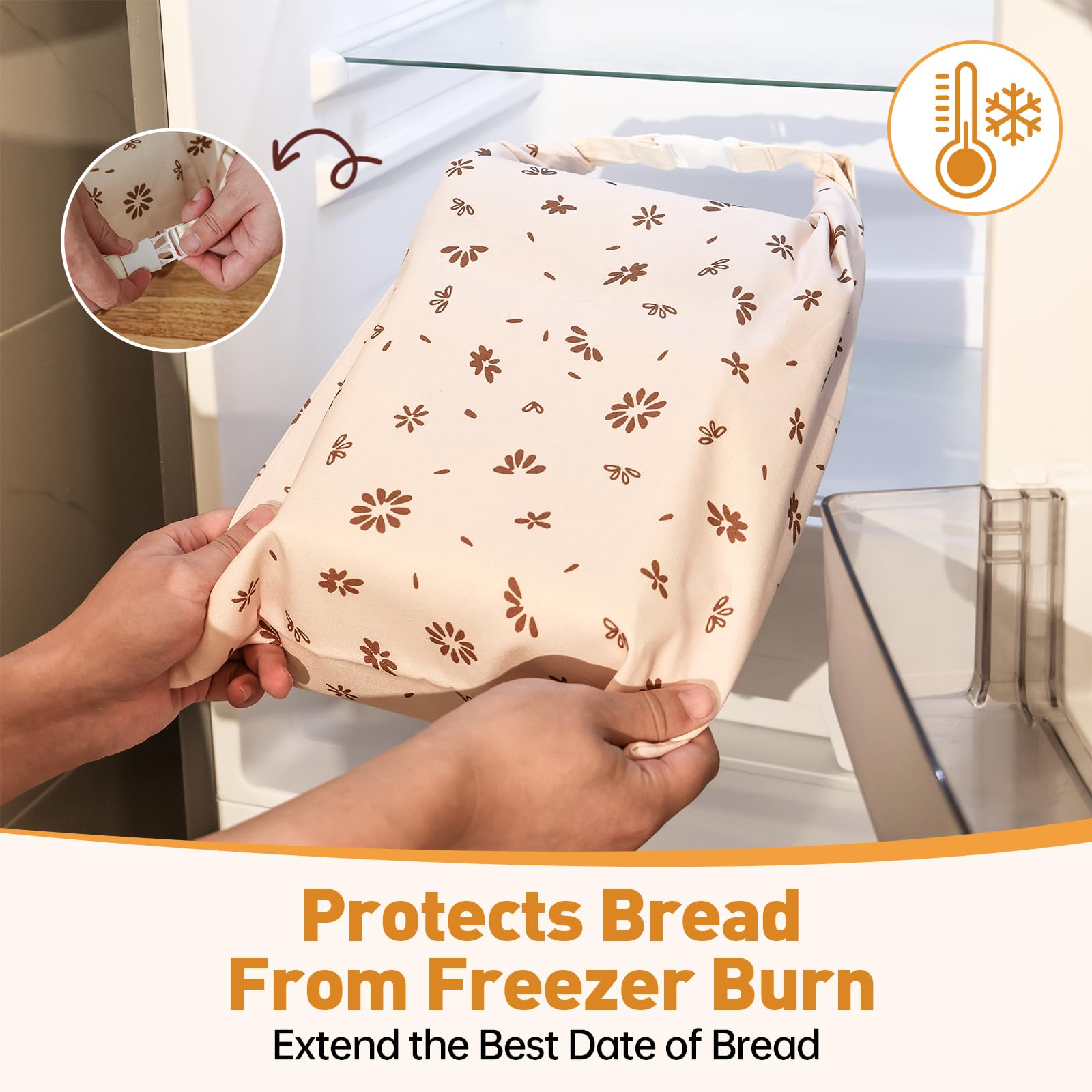 Tirphy freezer-safe bread bags emphasize moisture control for freezer storage.