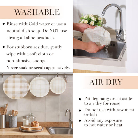 Tirphy reusable beeswax coating cover, durable and easy to clean