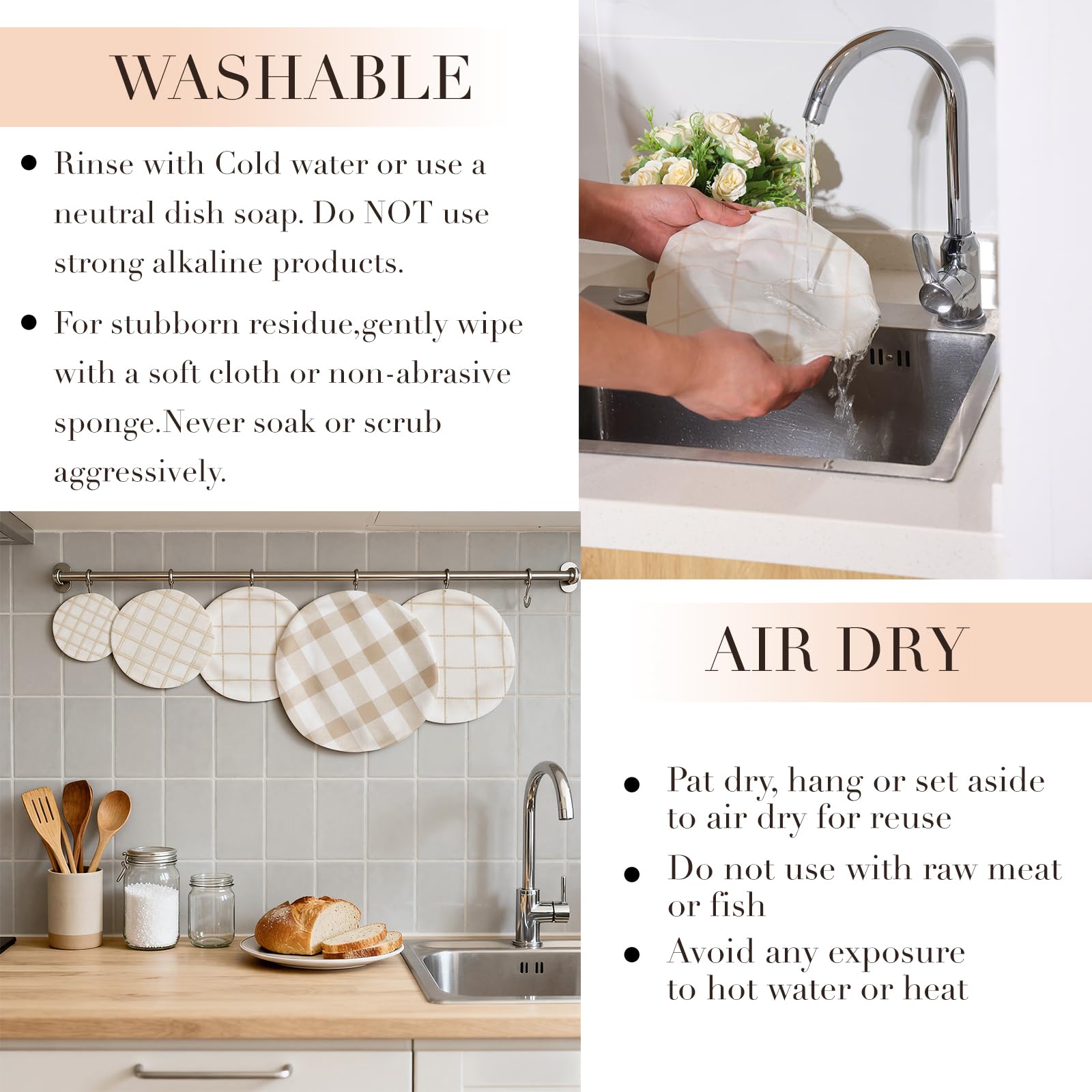 Tirphy washable reusable bowl cover withstands repeated baking sessions