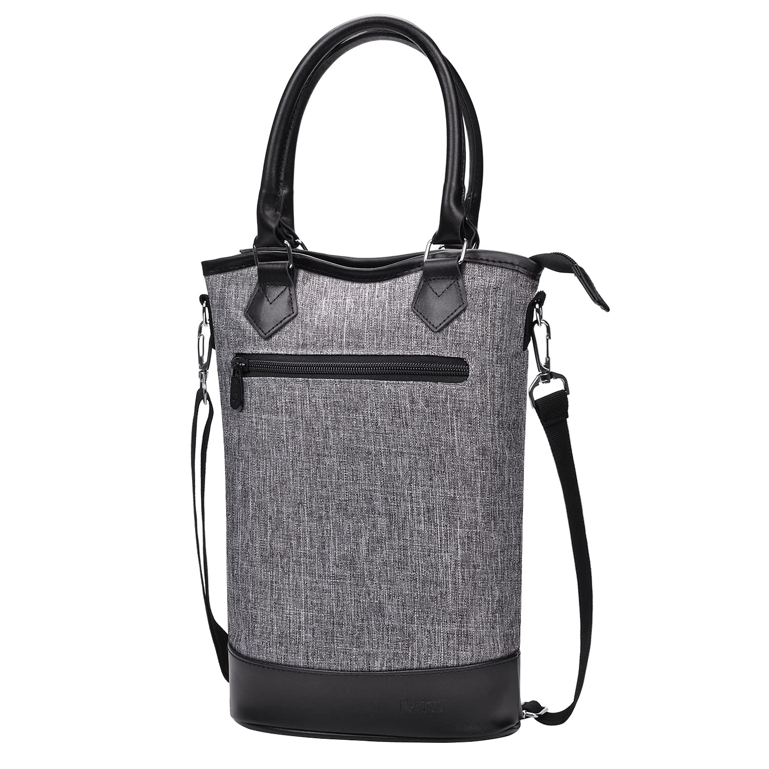 Tirrinia insulated wine tote side view for safe two-bottle transport