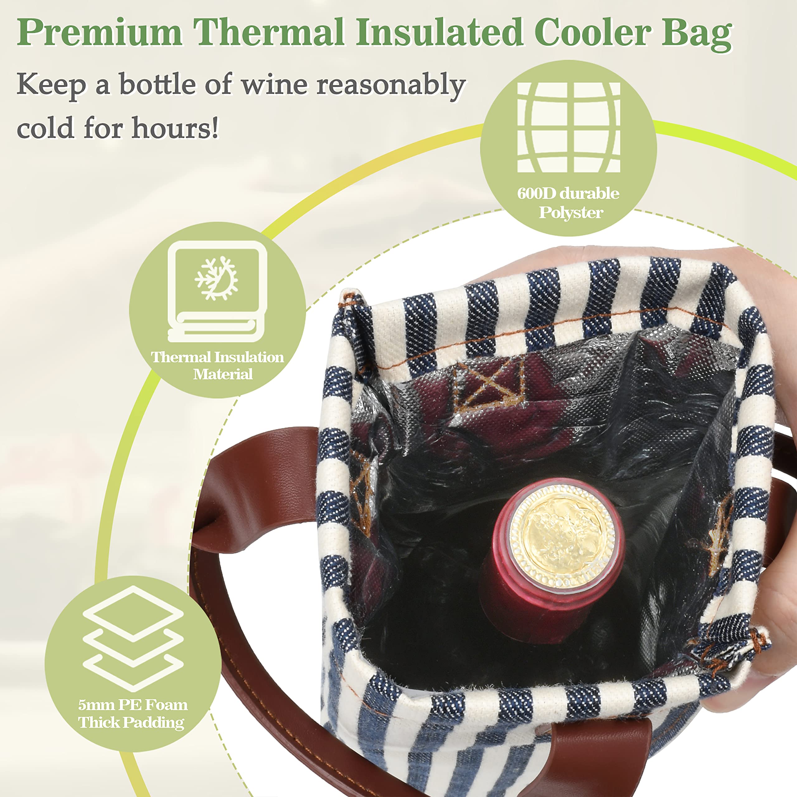 Tirrinia premium 600D fabric exterior adds durability and style