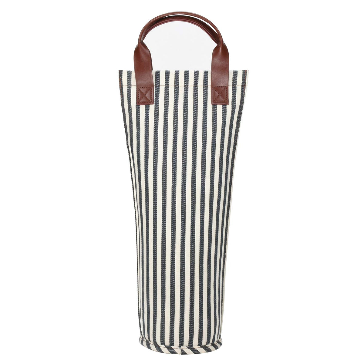 Tirrinia wine gift tote blue stripe design for easy travel