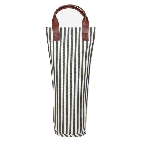 Tirrinia wine gift tote blue stripe design for easy travel