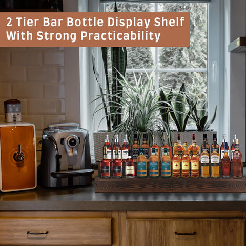 TIRYIUOU bottle stand display side view keeps bottles within easy reach.