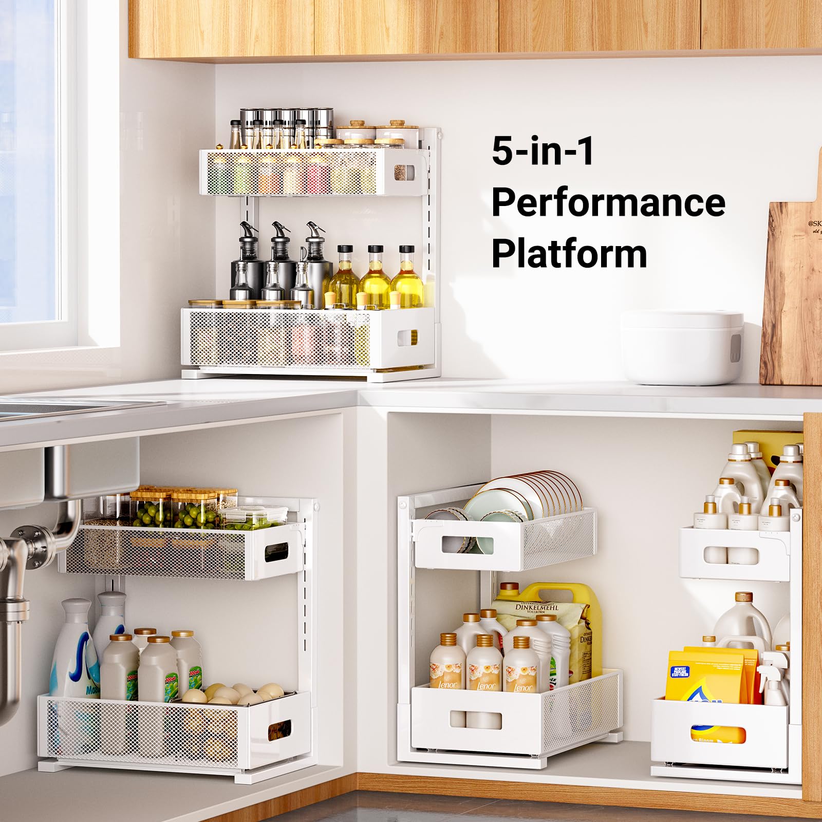 TISTAYA versatile storage solution for kitchen and bathroom cabinets