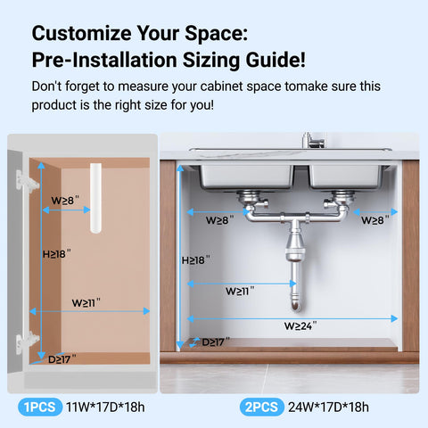 TISTAYA steel mesh under-sink organizer with metal frame supports heavy bottles securely.