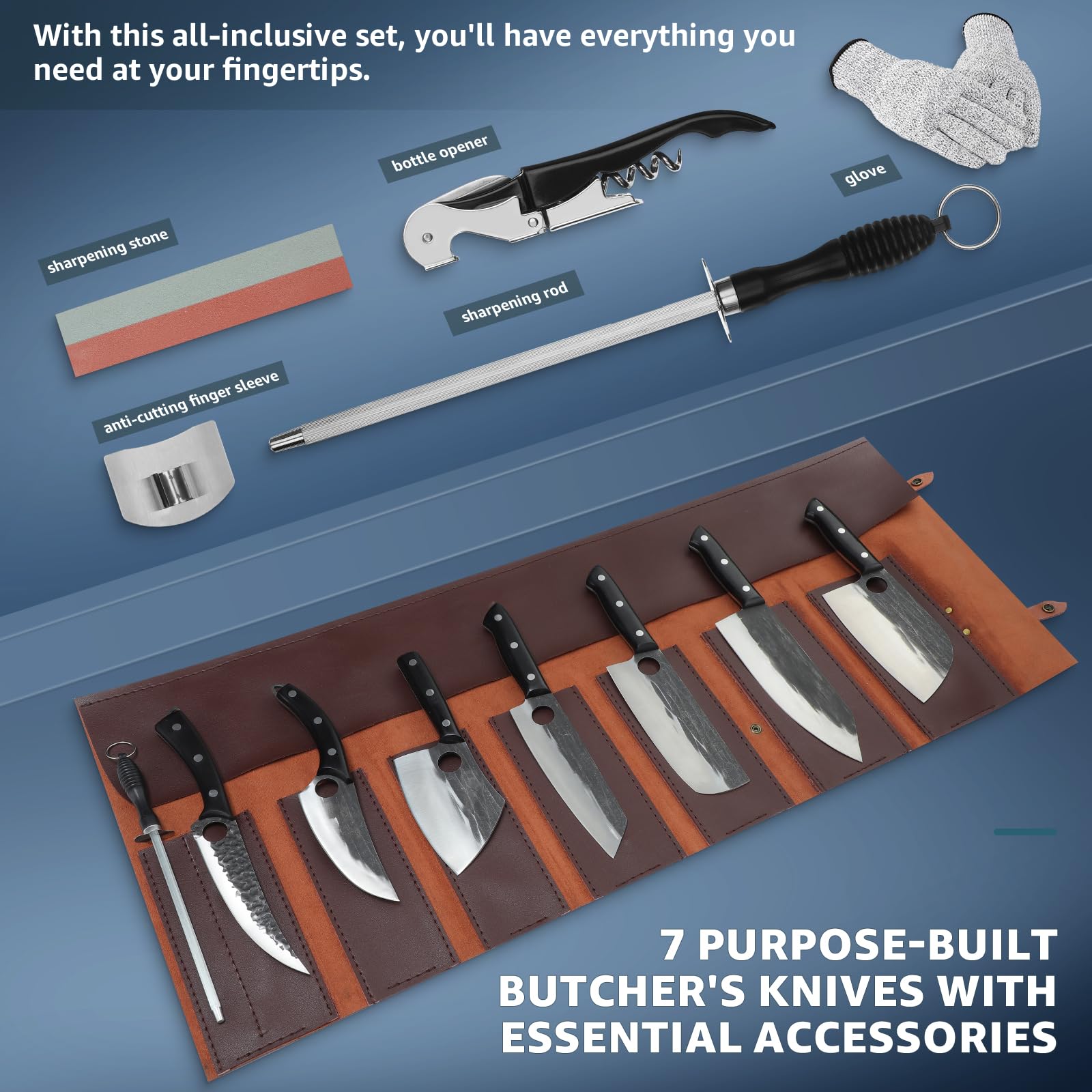 TIVOLI dual boning knives for precise meat trimming