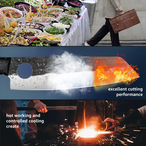 TIVOLI Kiritsuke knife for versatile cutting across proteins and produce