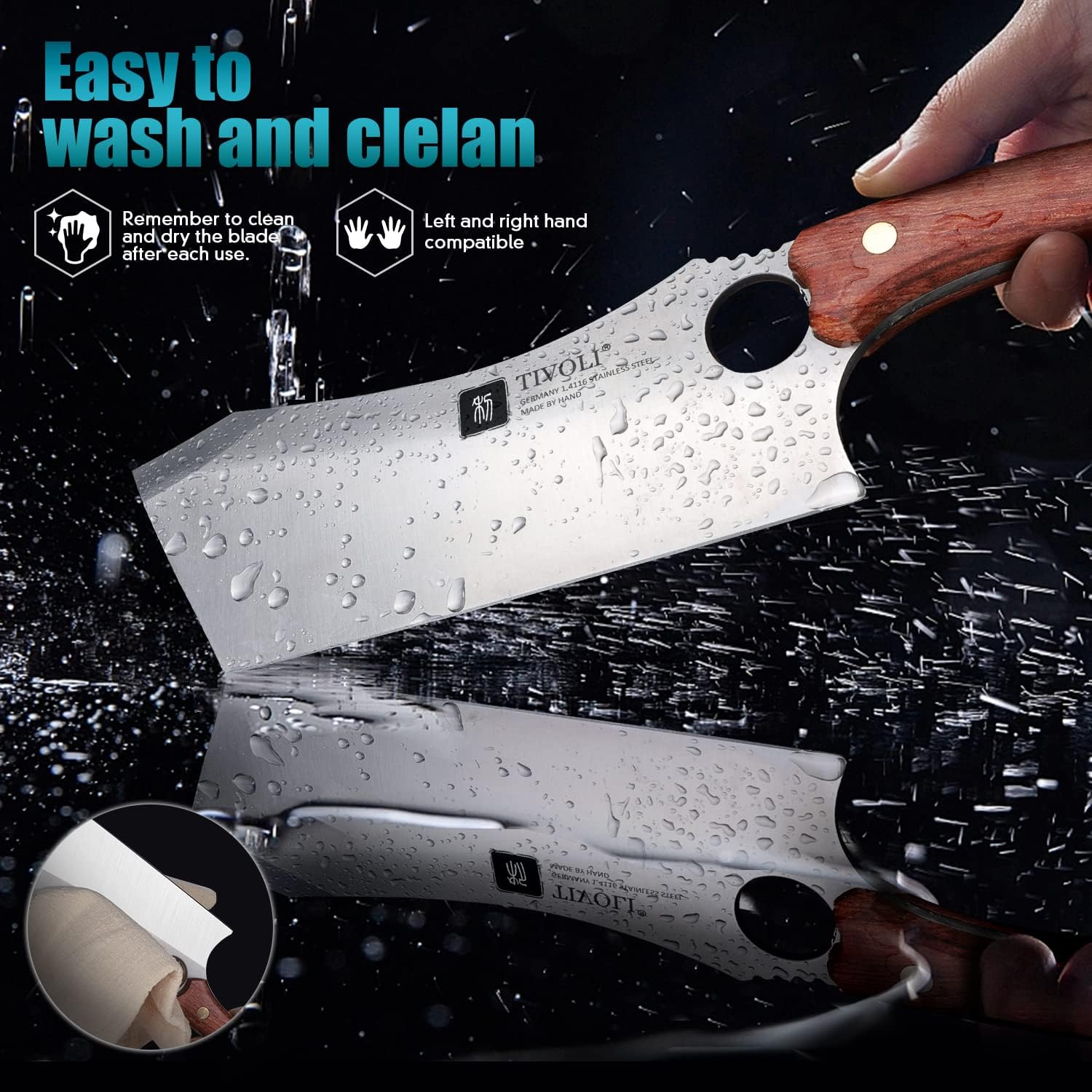 TIVOLI cleaver outdoors during camping with sturdy performance