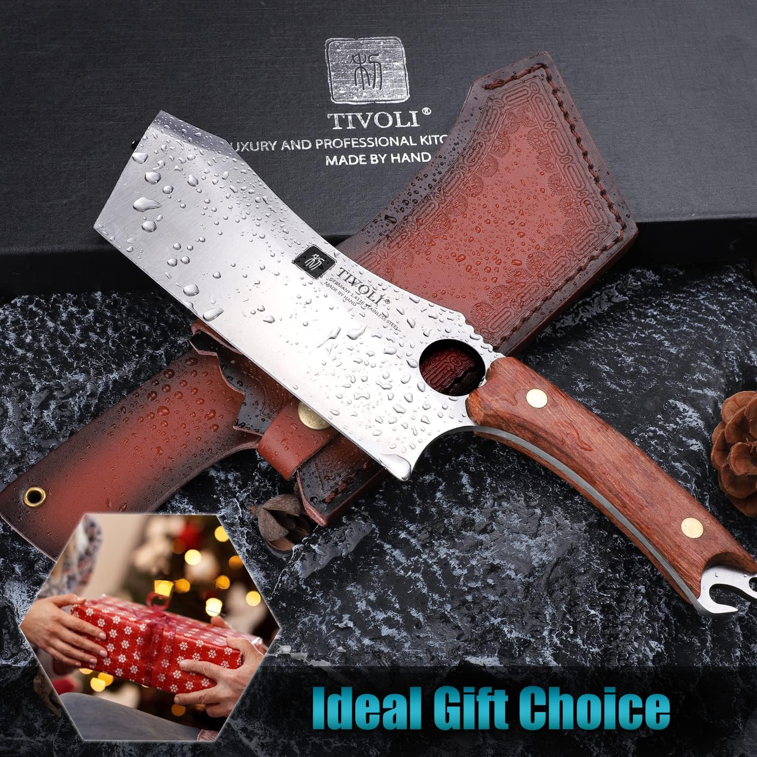 TIVOLI forged-in-fire satin blade finish resisting wear