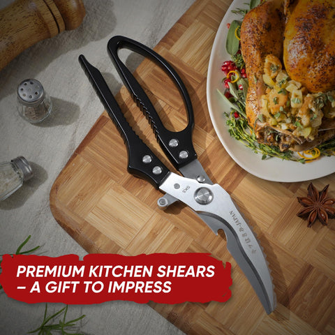 TIVOLI poultry shears black gift-ready packaging ideal for gifting.