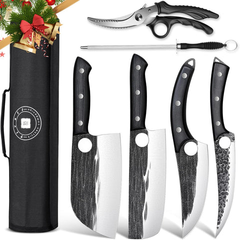 TIVOLI professional butcher knife set, blades for precise meat prep and versatile kitchen use.