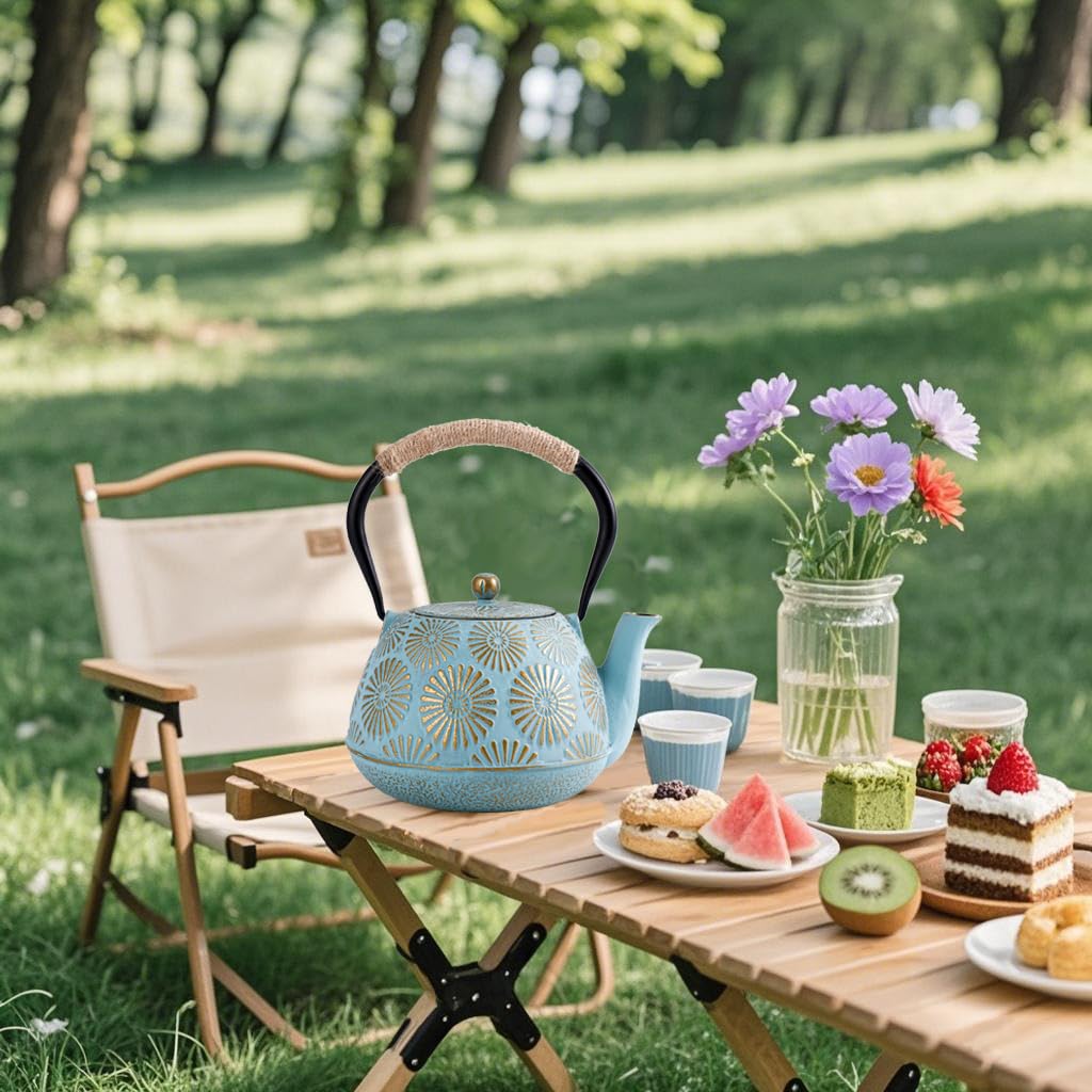 40-ounce capacity of TiwisiTe teapot serves 4–6 servings in one brew