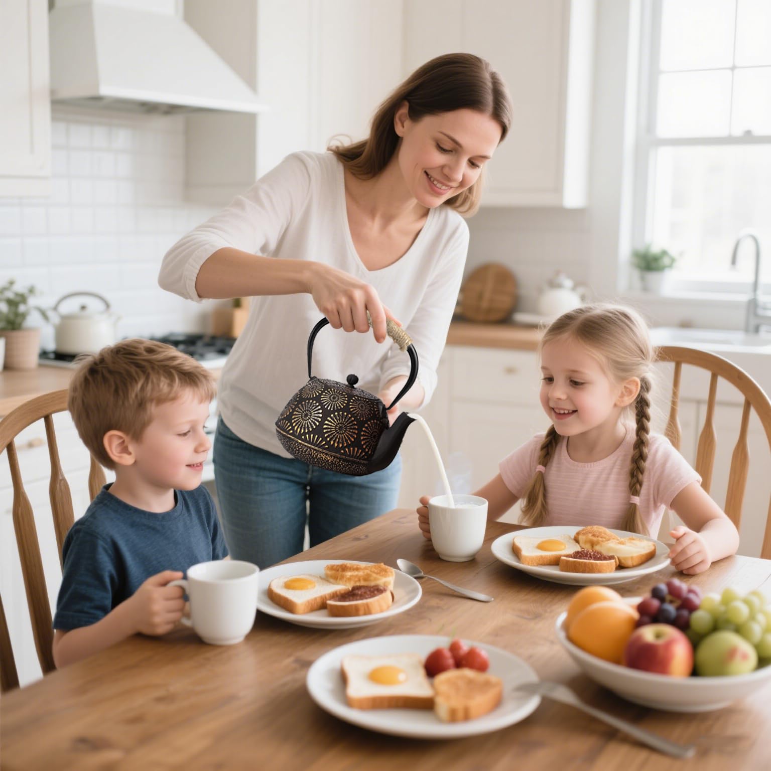 TiwisiTe teapot handle close-up shows heat-resistant grip