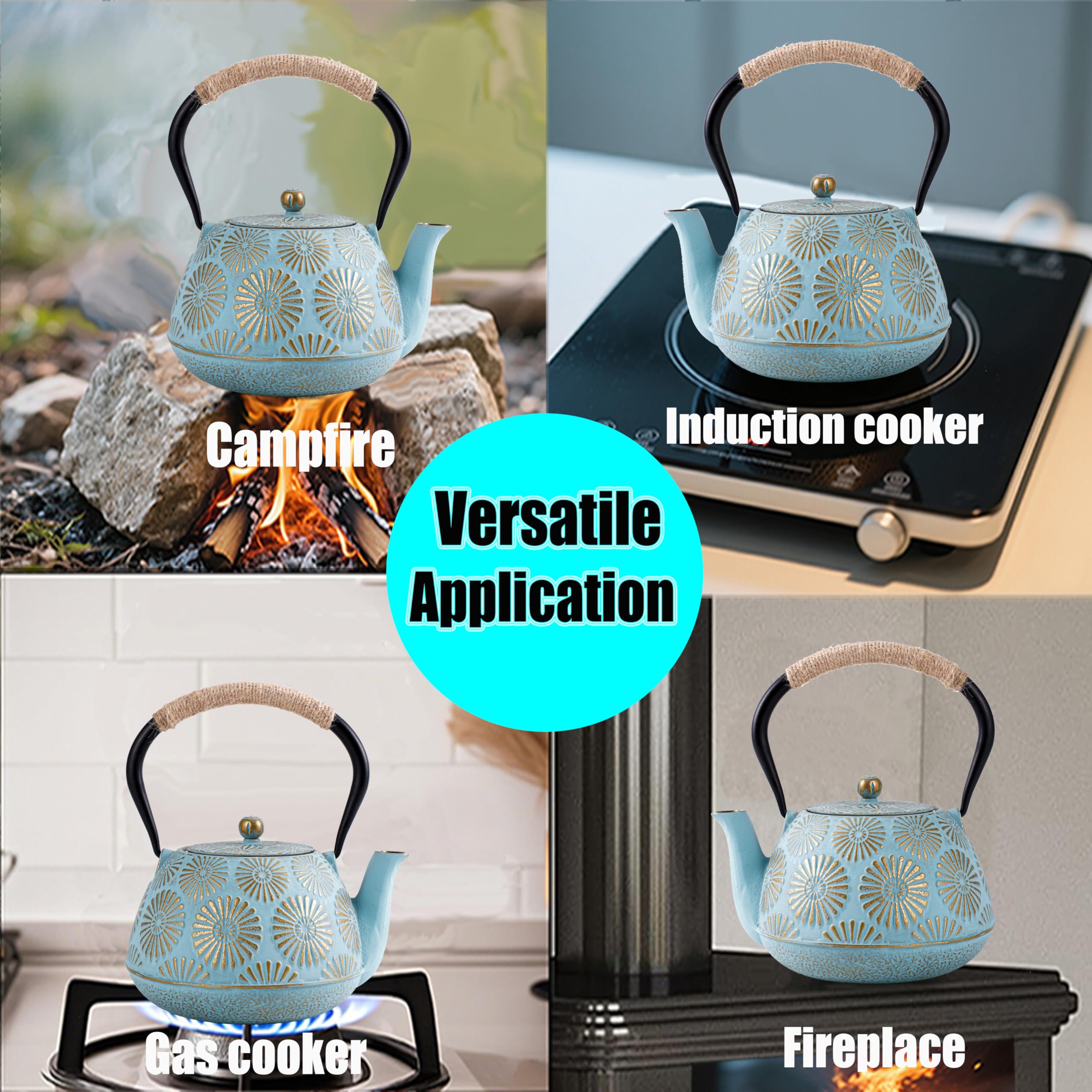 Arc-spout design of TiwisiTe teapot for precise, drip-free pouring