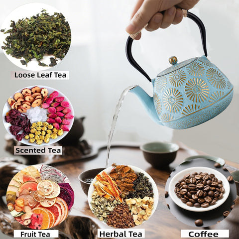 Heat-resistant handle on TiwisiTe teapot for safe stovetop use