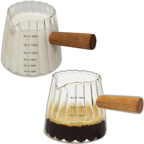 TIWPAJS espresso cups with 6 oz capacity offer precise pour for crema-rich shots.