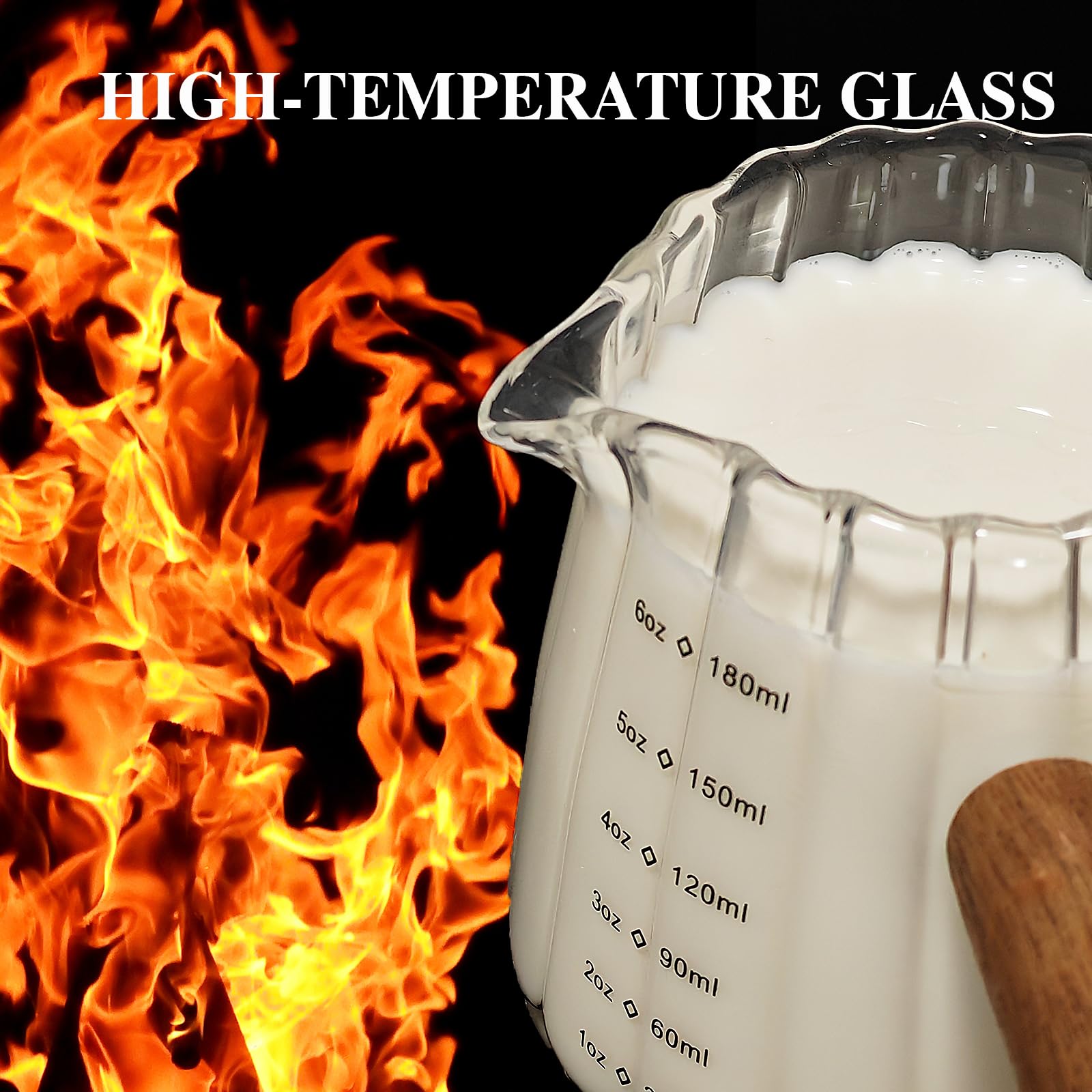 TIWPAJS milk frothing pitcher for creamy milk foam.