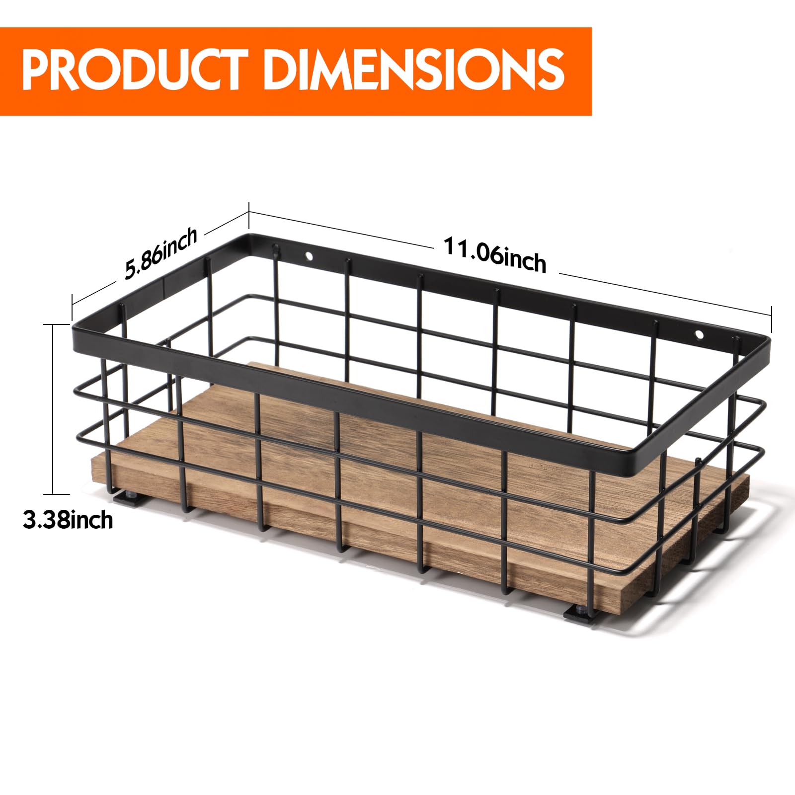 TJ.MOREE wood base basket adds warmth to any bathroom display