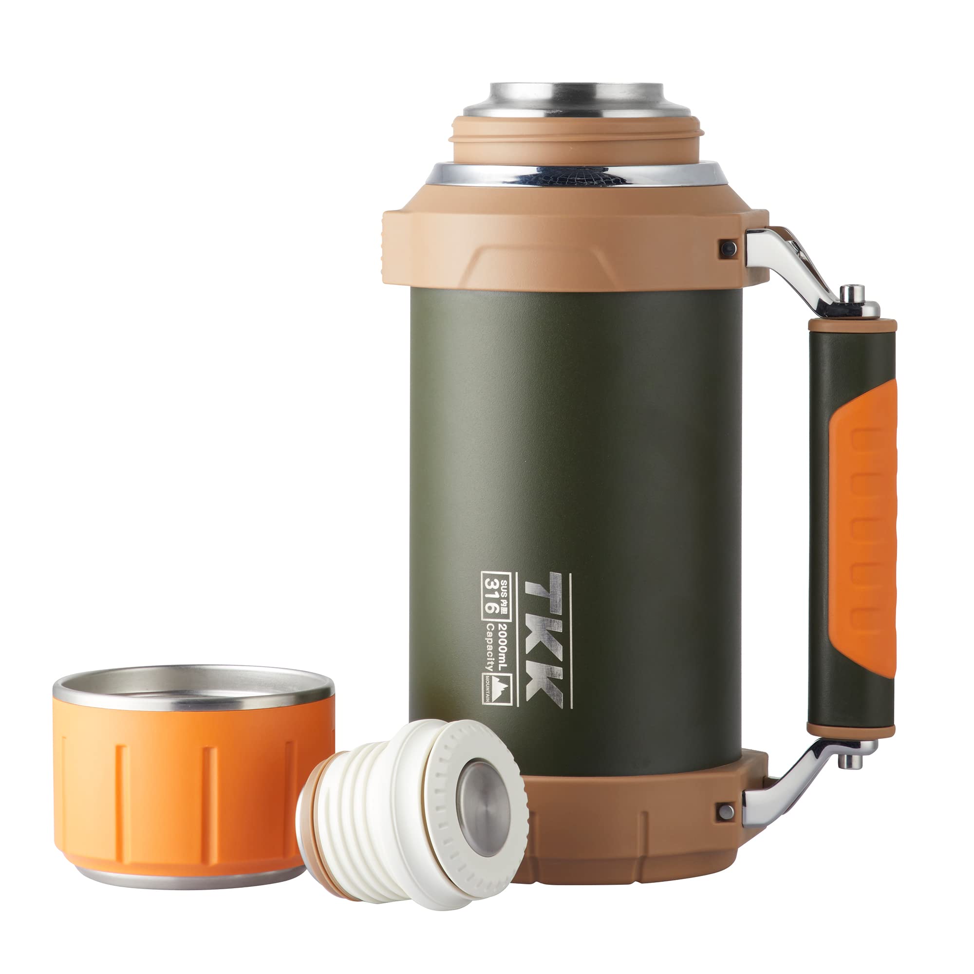 TKK leak-resistant cap with cup feature prevents spills during transport.